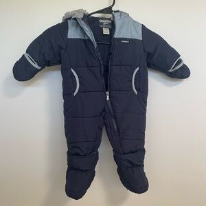OshKosh B'gosh Navy and Light Blue Snow Puffer Jumper 6/9mo
